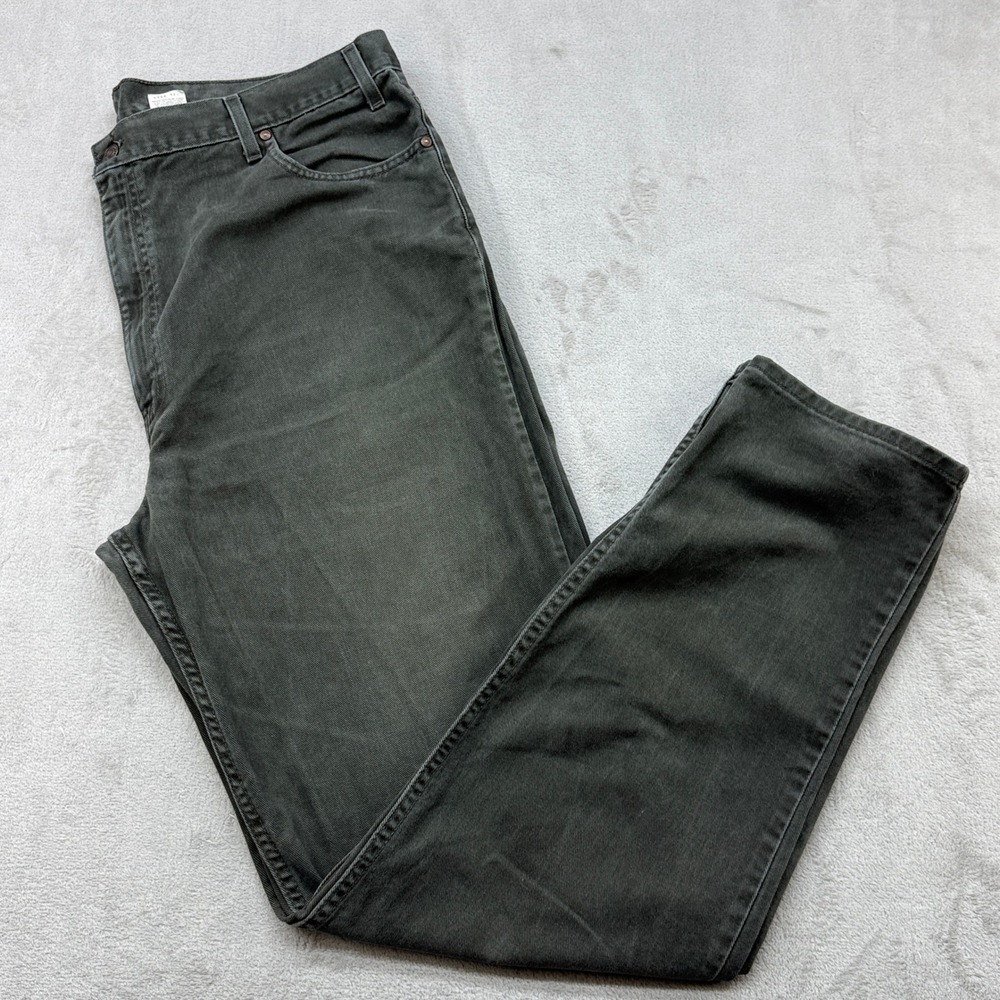 Vintage Levi's 540 Relaxed Fit Jeans Mens 42x36 Olive Green Straight Denim Y2K